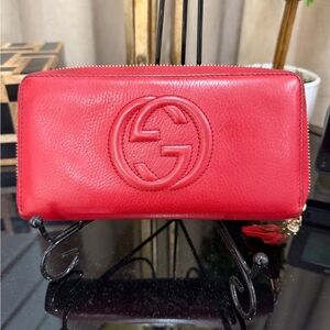 Gucci Vibrant Red Leather Wallet